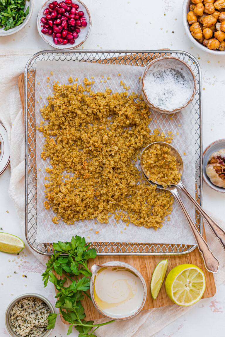 Crispy Quinoa Squash And Kale Salad Vegan Nourishing Amy