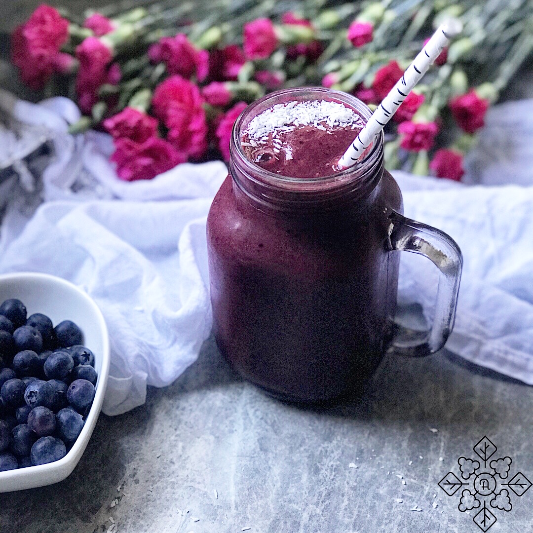 A Refreshing Coconut Berry Smoothie