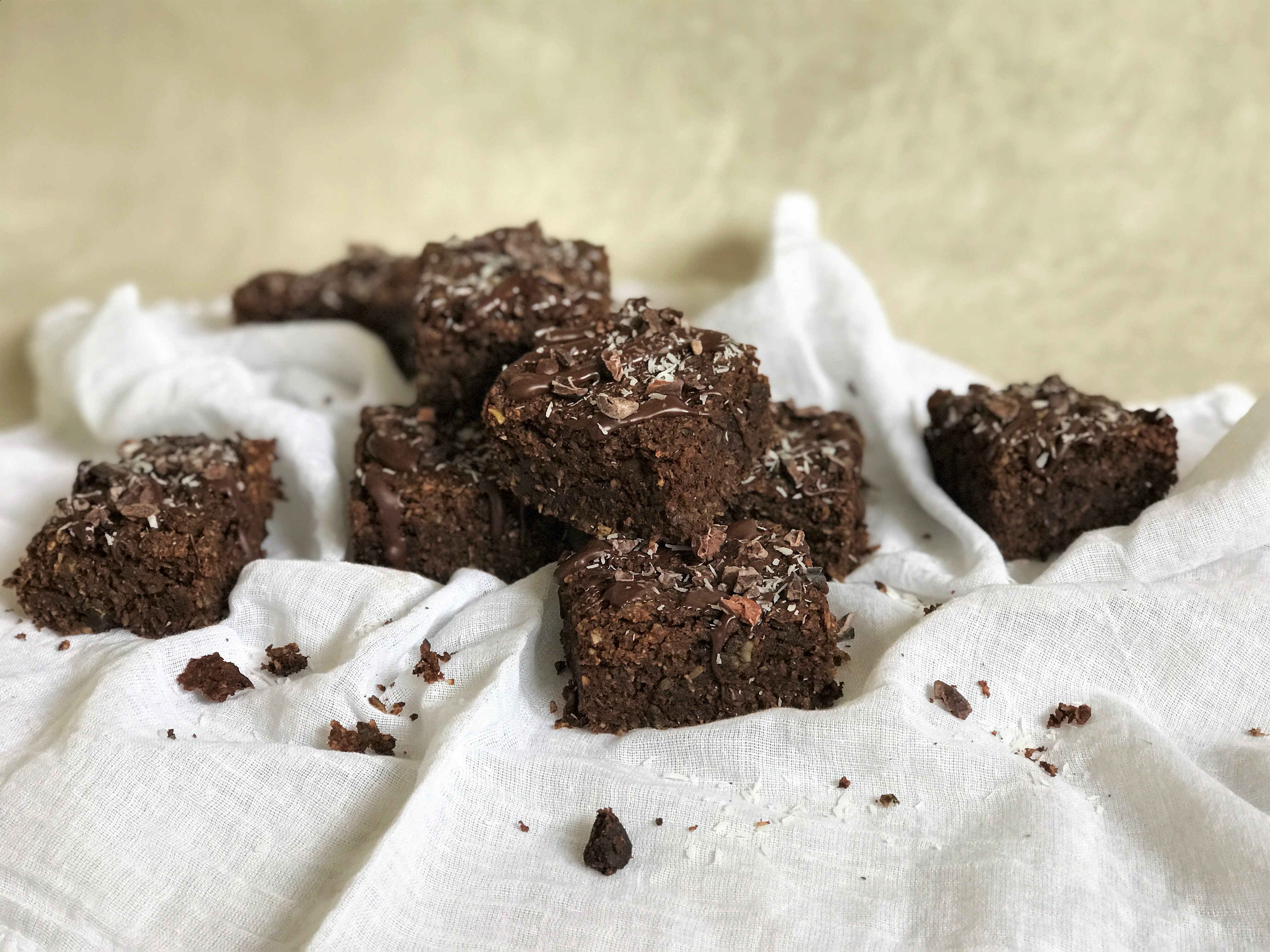 Date and Oat Coconut Brownies