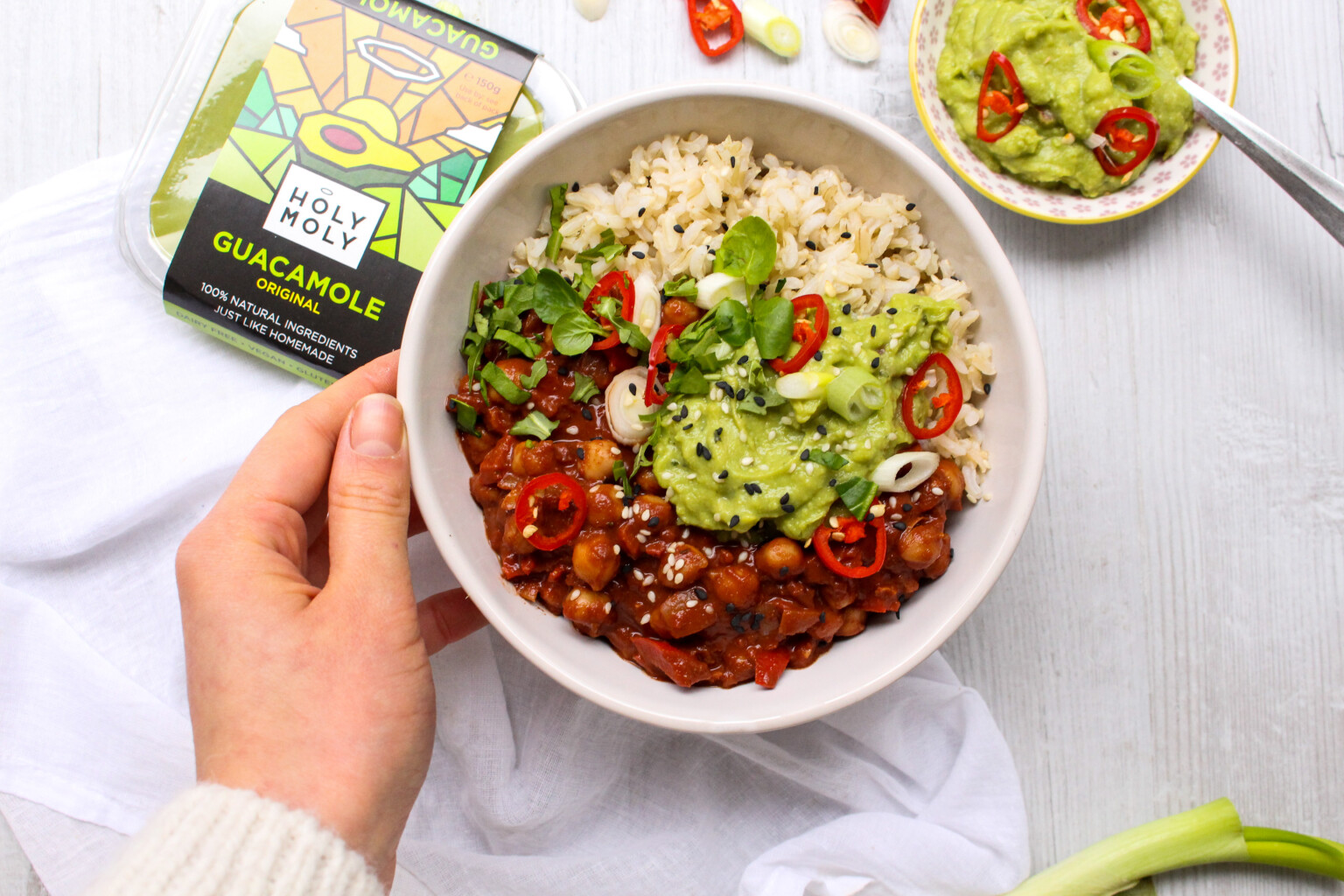 Chickpea Chilli with Guacamole - Nourishing Amy