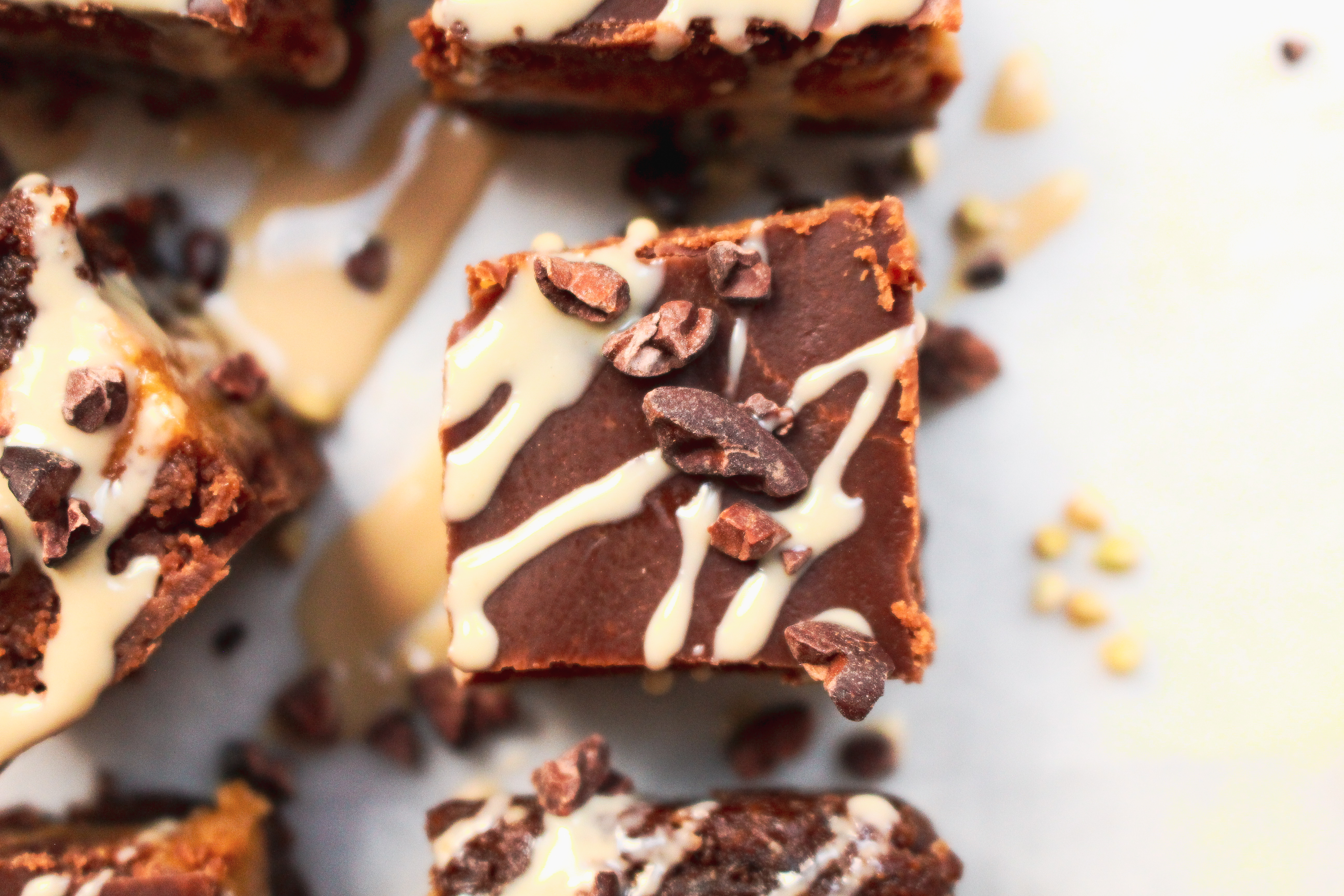 Peanut Butter Coffee Crunch Chocolate Slices