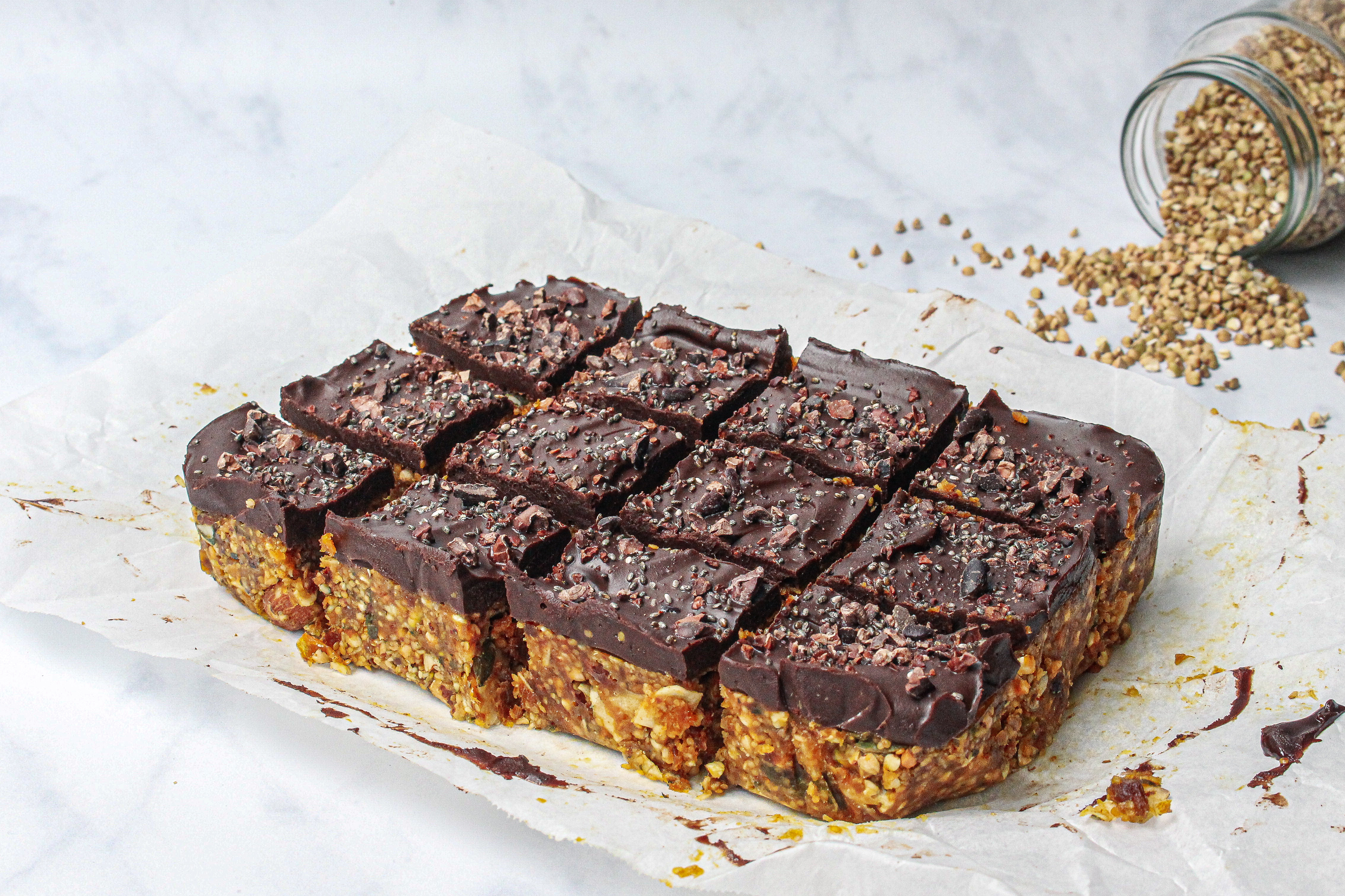 Chocolate Goldenberry Fruit and Nut Bars
