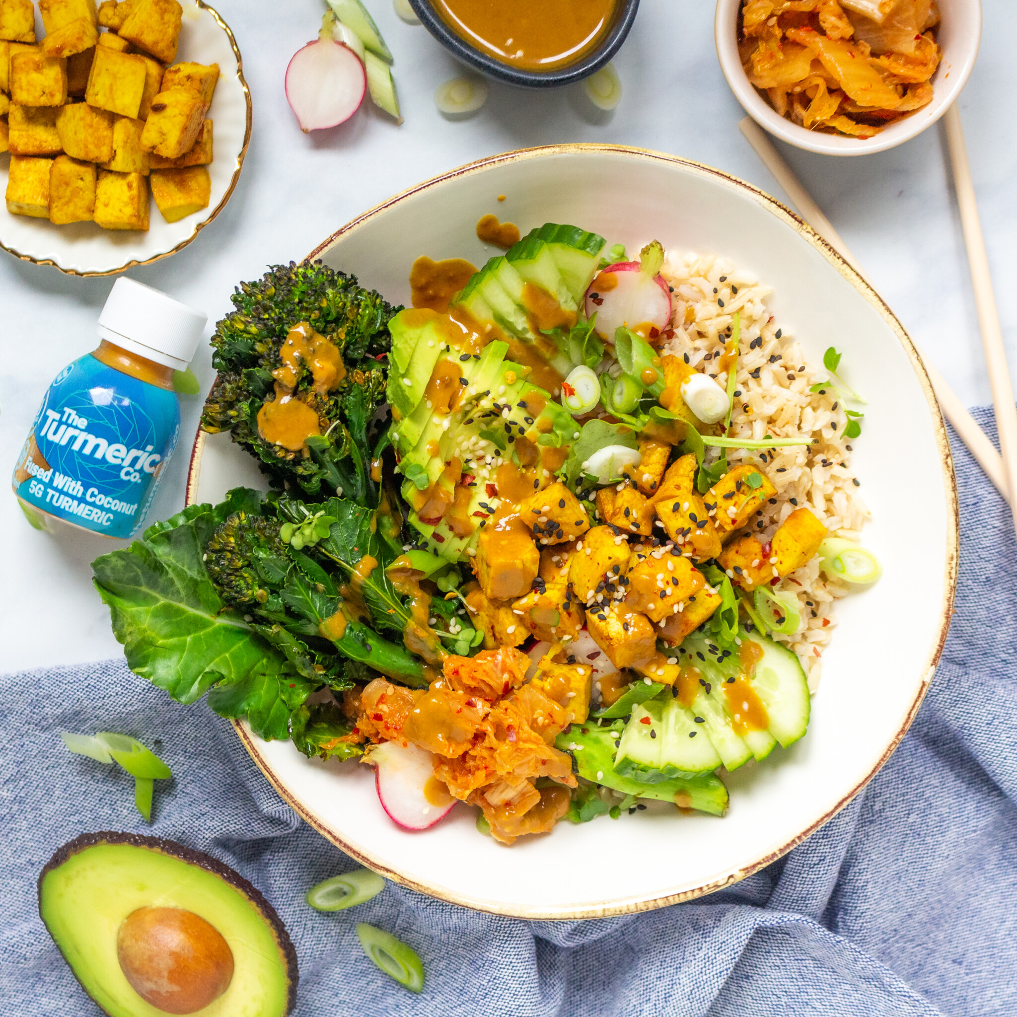 Sticky Ginger Tofu Buddha Bowl - Nourishing Amy