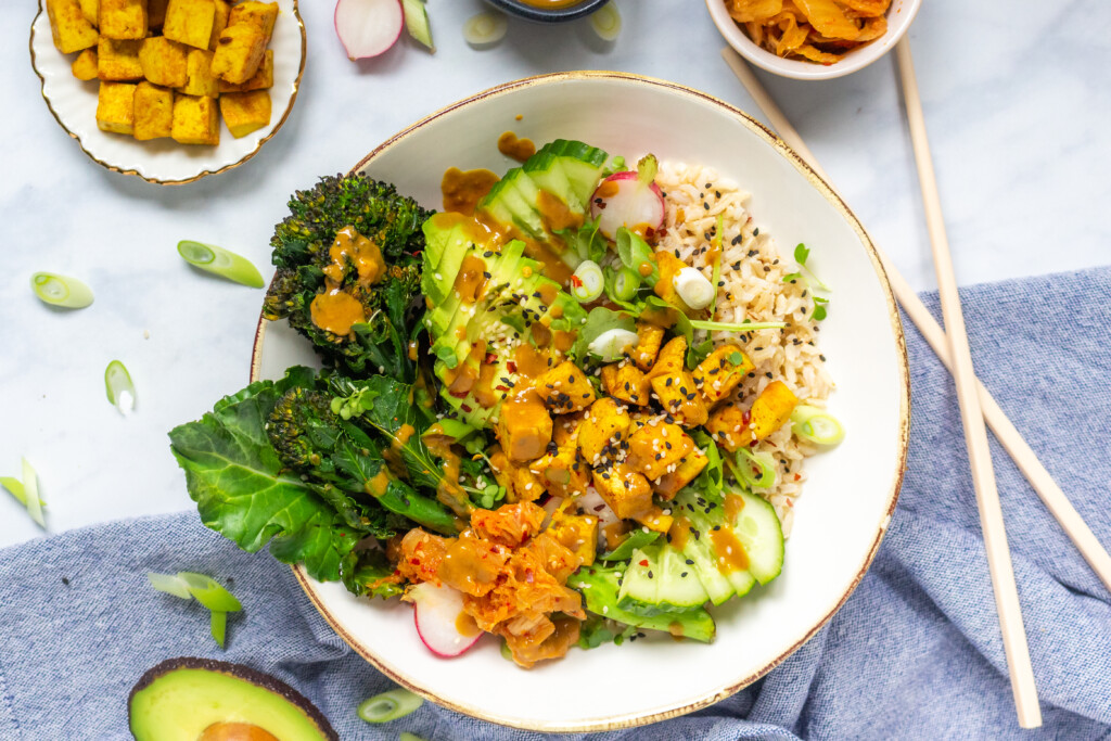 Sticky Ginger Tofu Buddha Bowl - Nourishing Amy