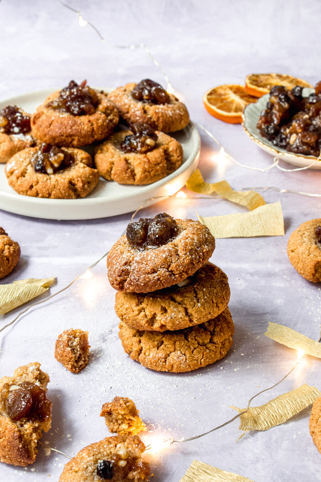 Mince Pie Thumbprint Cookies - Nourishing Amy