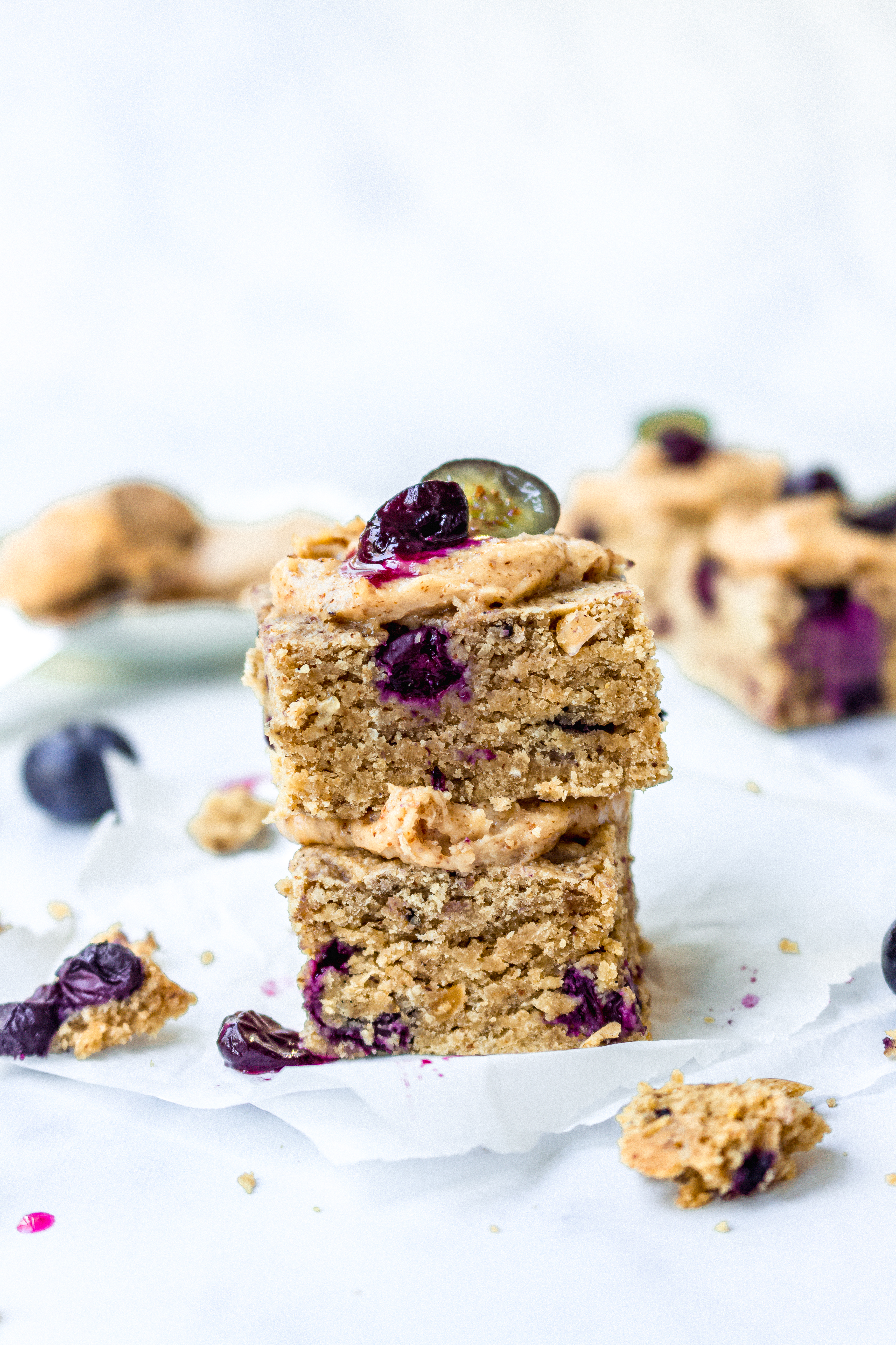 Blueberry and Almond Cookie Bars