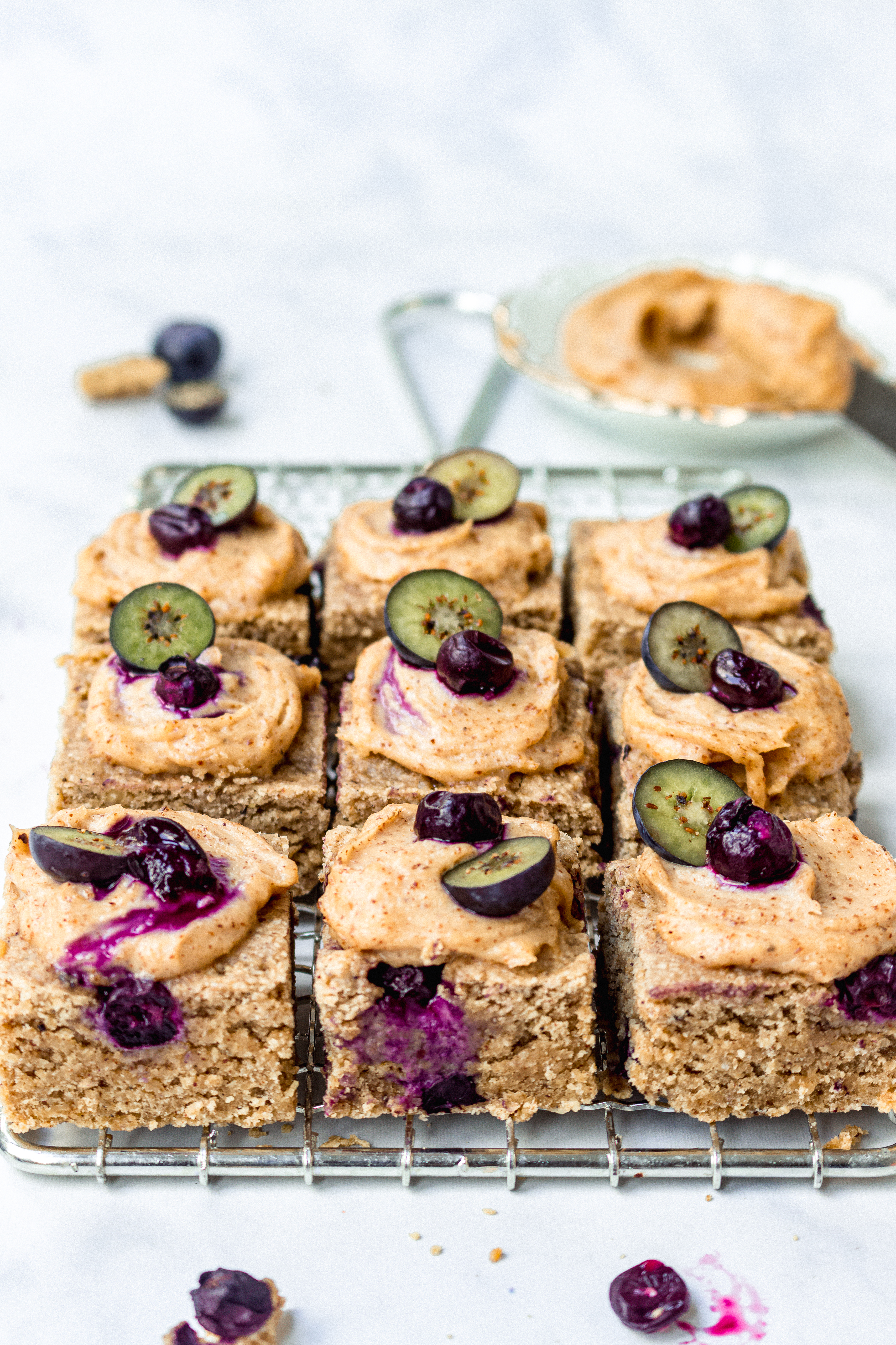 Blueberry and Almond Cookie Bars