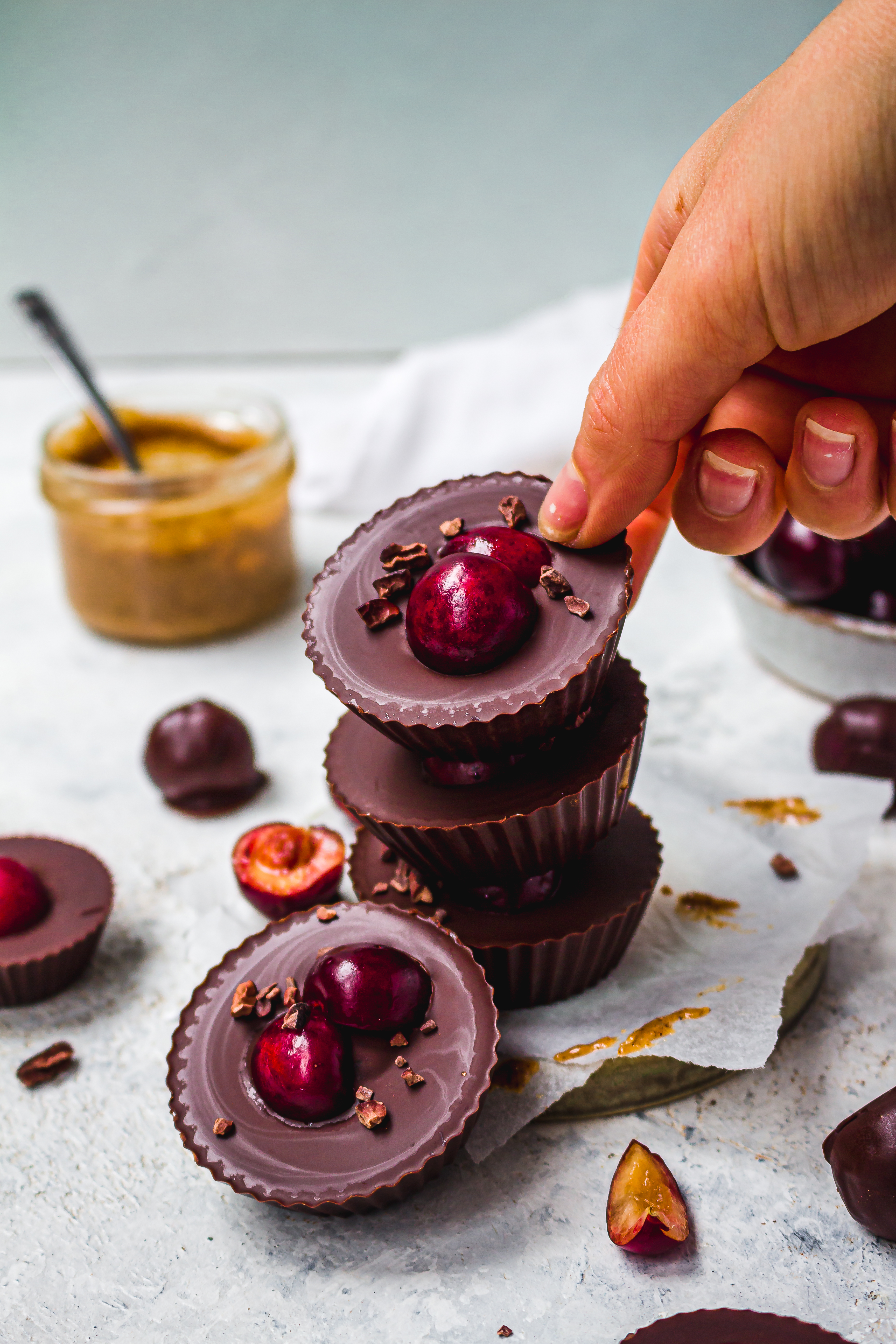 Chocolate Cherry Almond Butter Cups