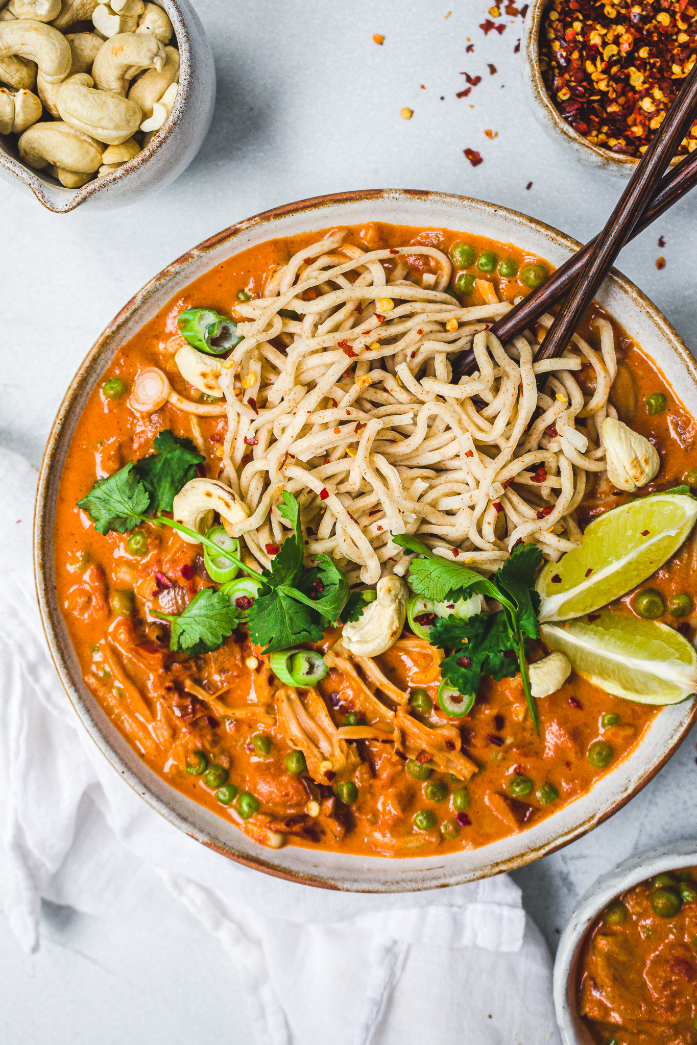 Jackfruit and Sun-Dried Tomato Curry Noodles