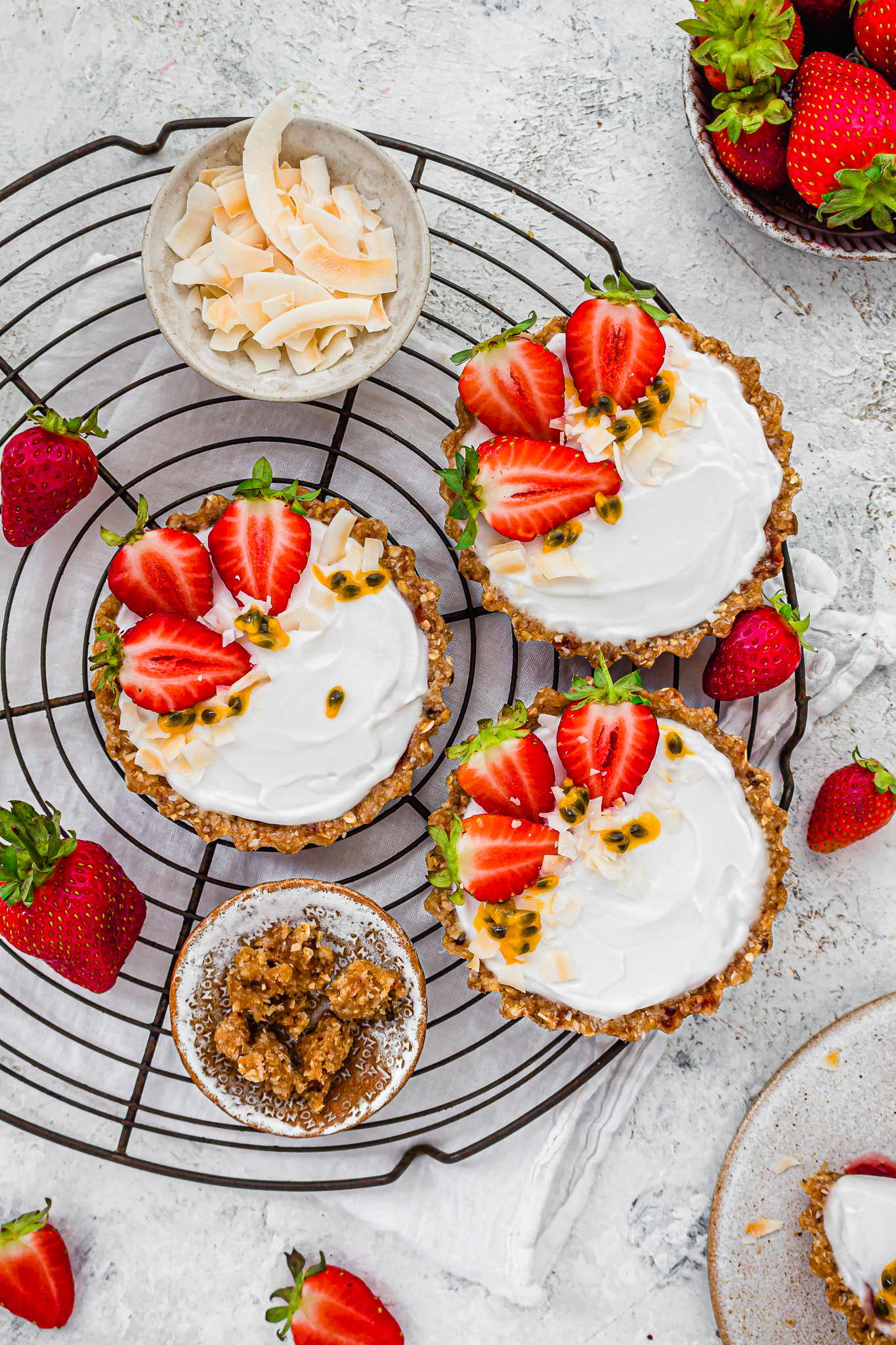 Strawberry and Coconut Tarts