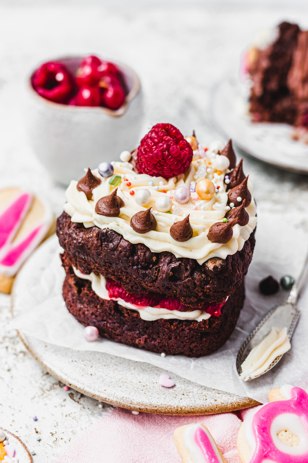 Vegan Double Chocolate Brownie Cake for 2 (GF) - Nourishing Amy