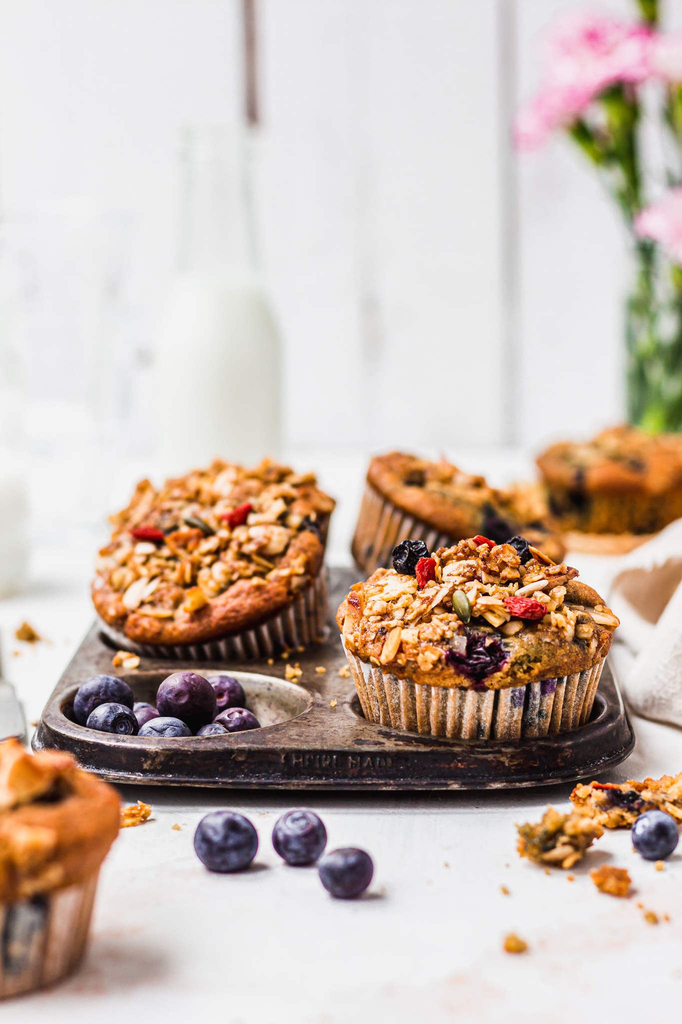Blueberry and Almond Muffins