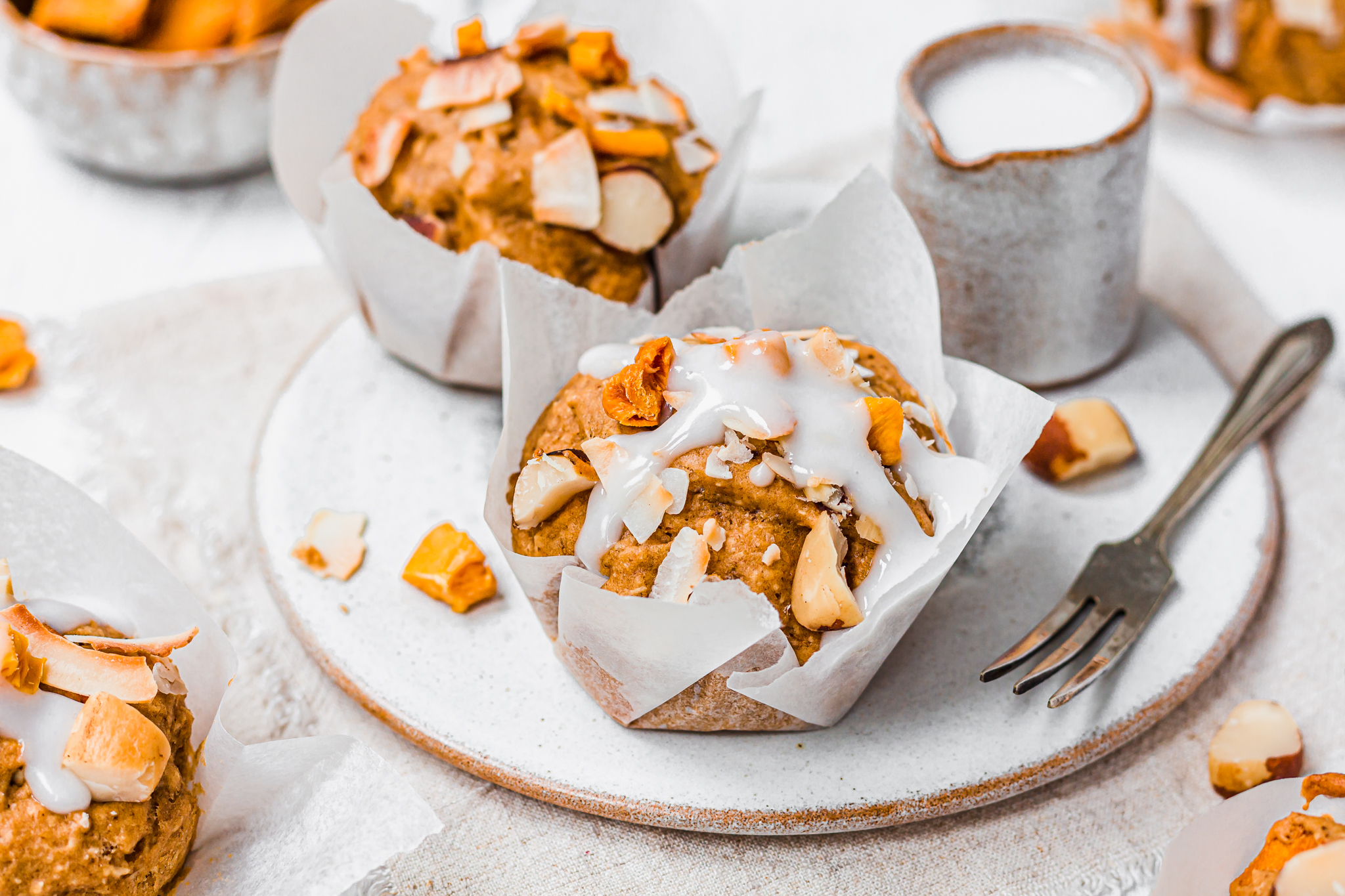 Coconut Mango and Brazil Nut Muffins