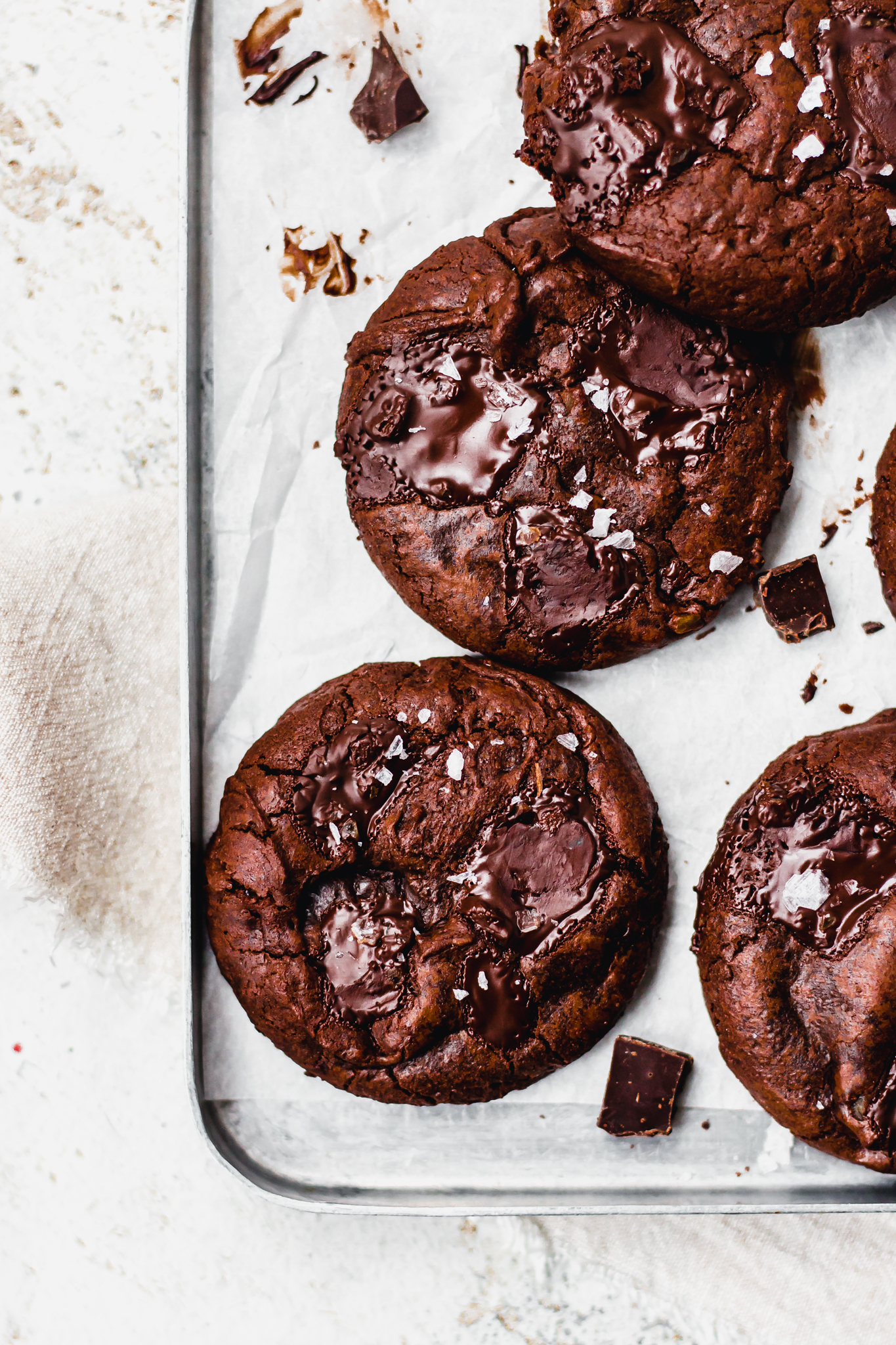 Dark Chocolate Vegan Brownie Cookies (Brookies)