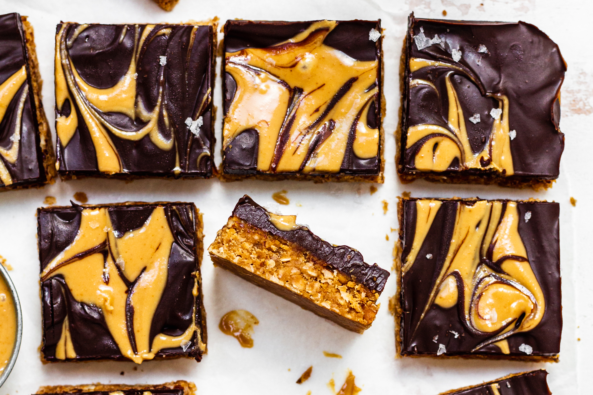 Peanut Butter Chocolate Protein Flapjack Bars