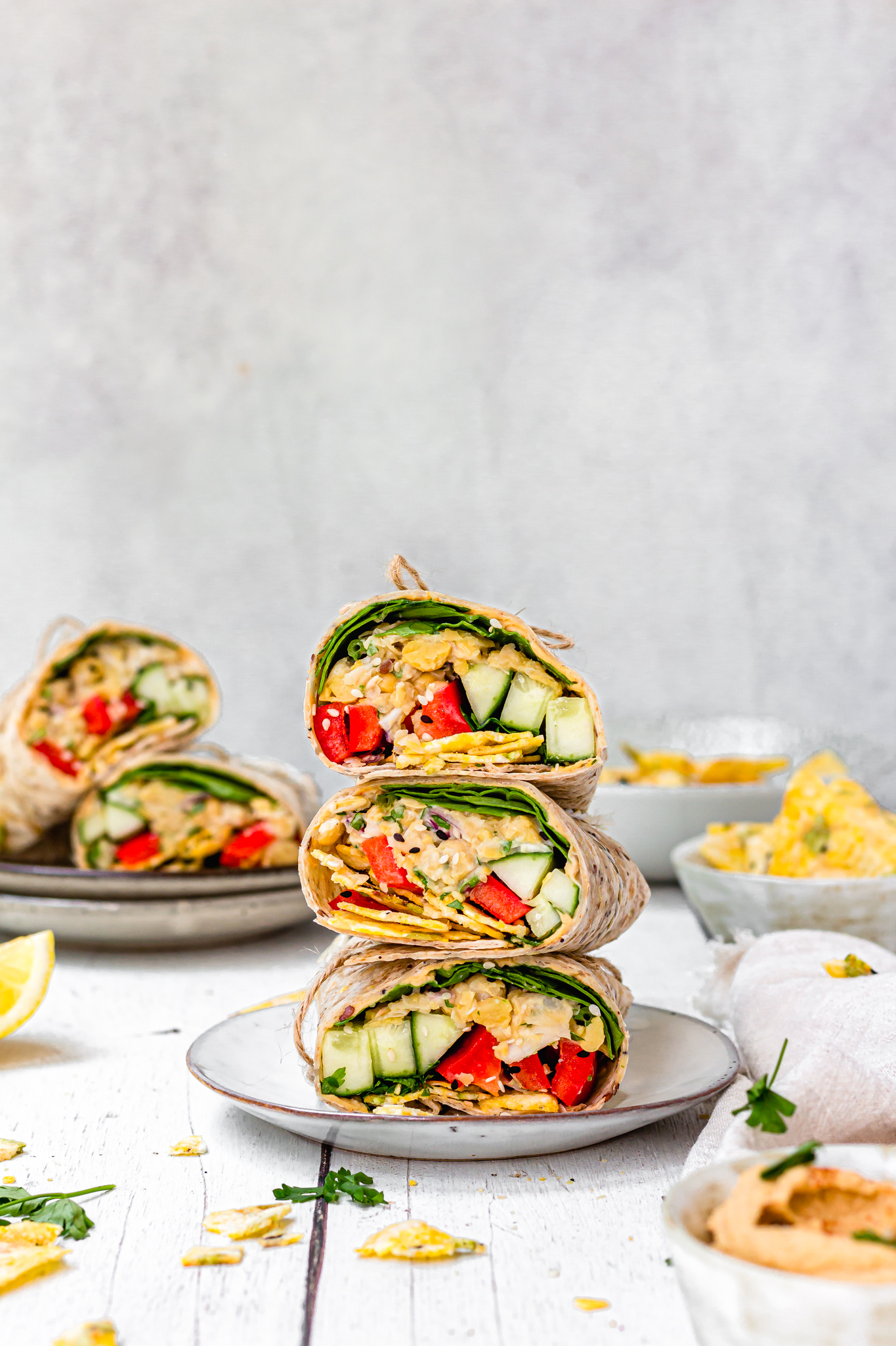 Smashed Chickpea Crunch Wraps