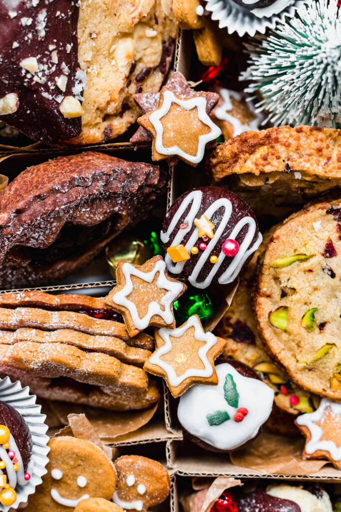 Vegan Christmas Cookie Box close up of truffles