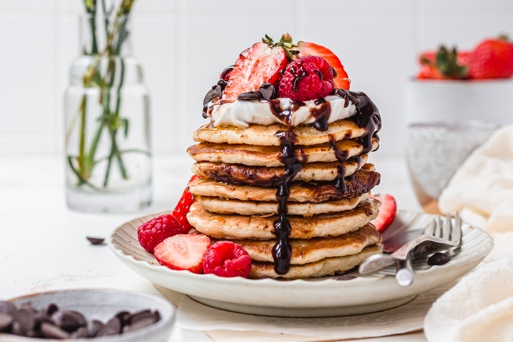 Landscape image of Chocolate Filled Pancakes