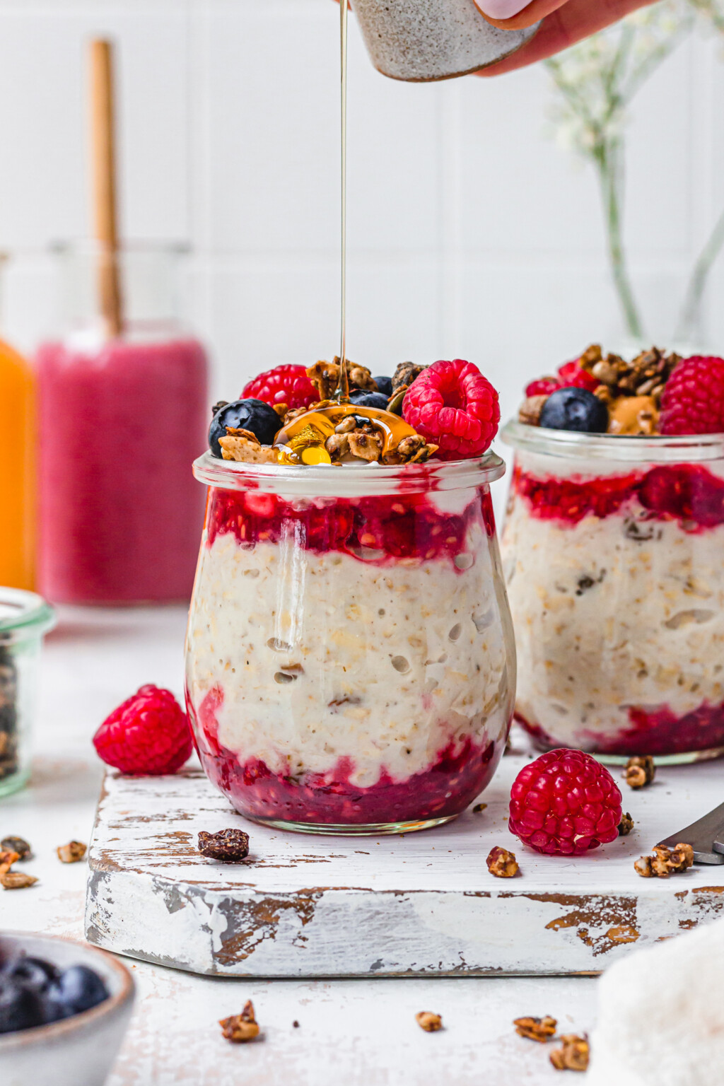 Raspberry Cheesecake Bircher Muesli Jars (Vegan Gluten-Free ...