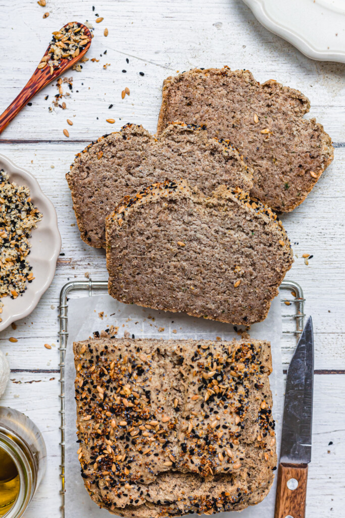 A loaf of Gluten-Free Vegan Buckwheat Bread