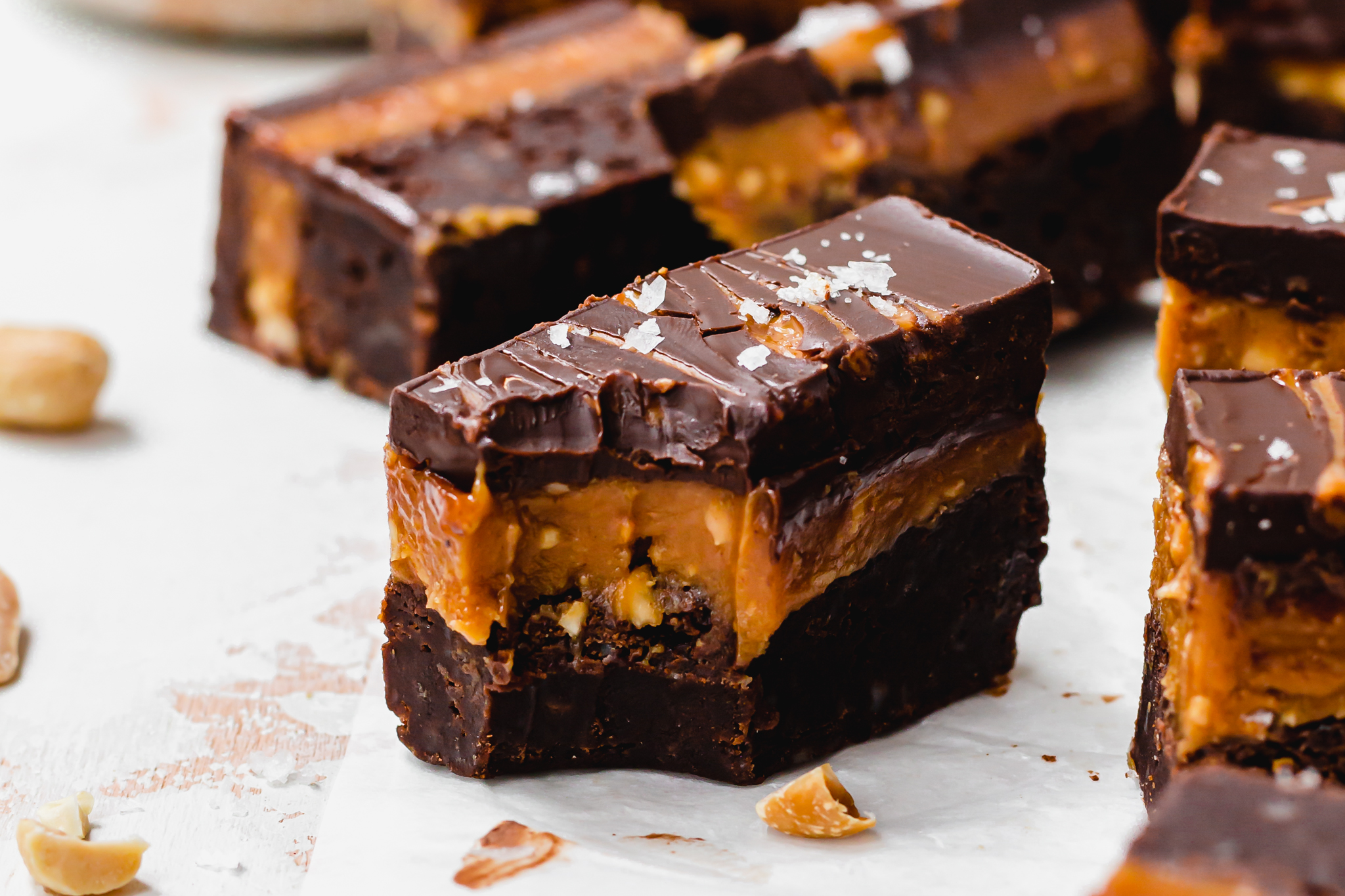 Landscape photo of Snickers Caramel Brownies