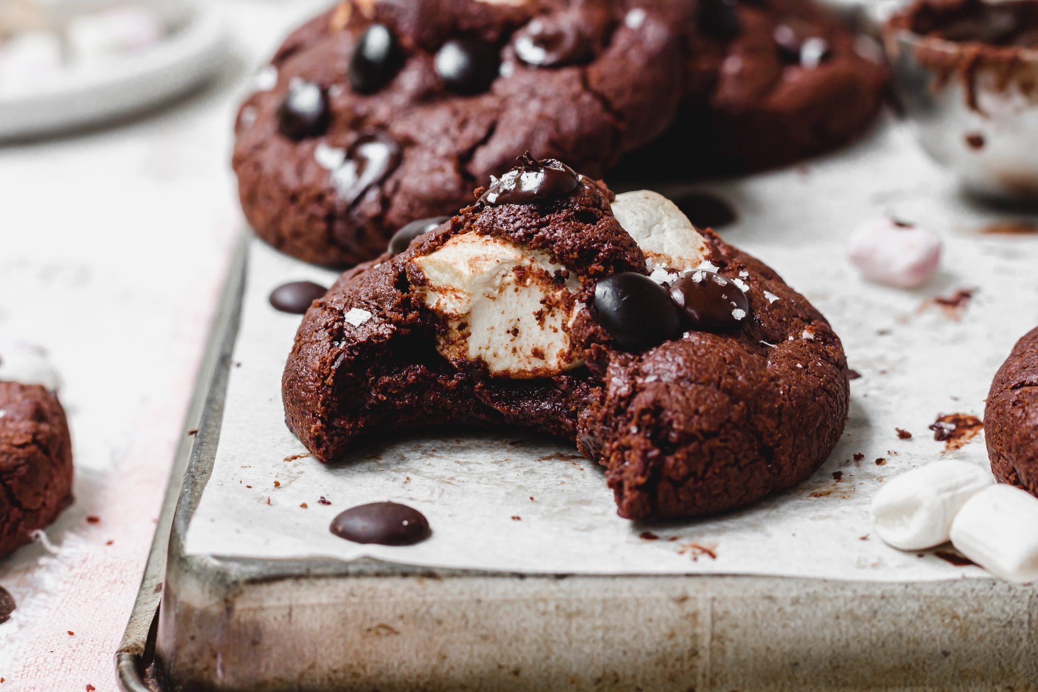 Landscape photo of Marshmallow Chocolate Brownie Cookies