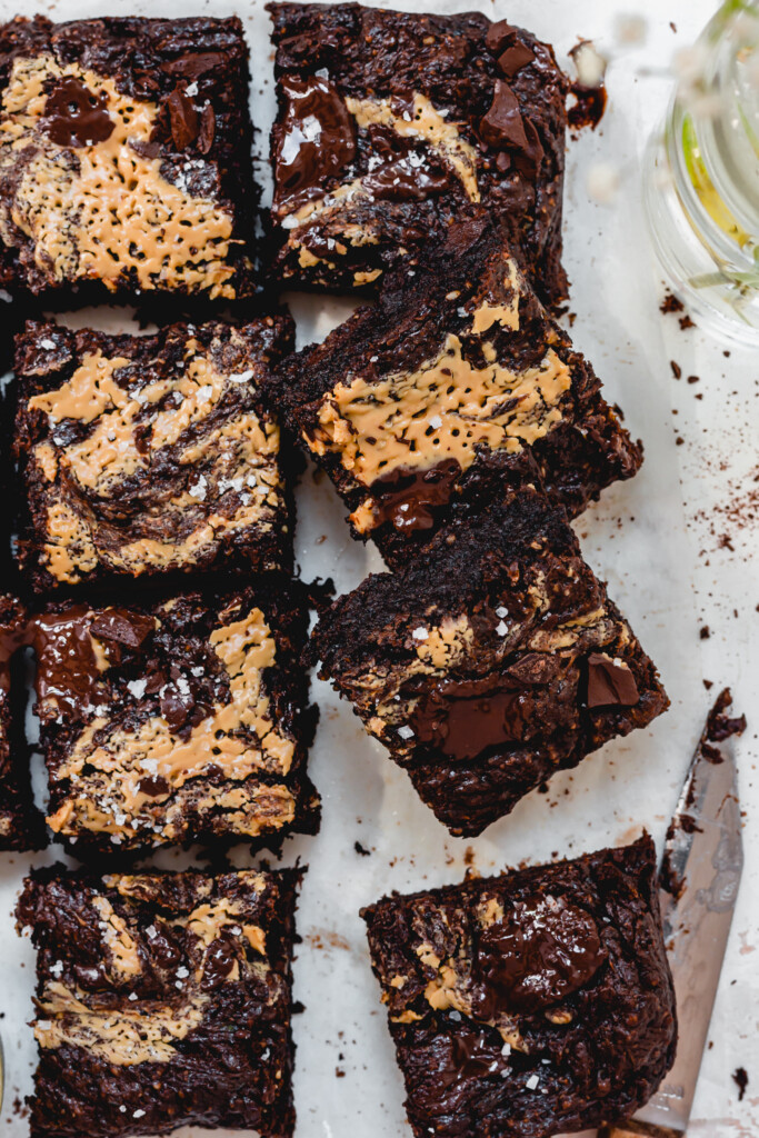 Close up of Chocolate Courgette Fudge Brownies