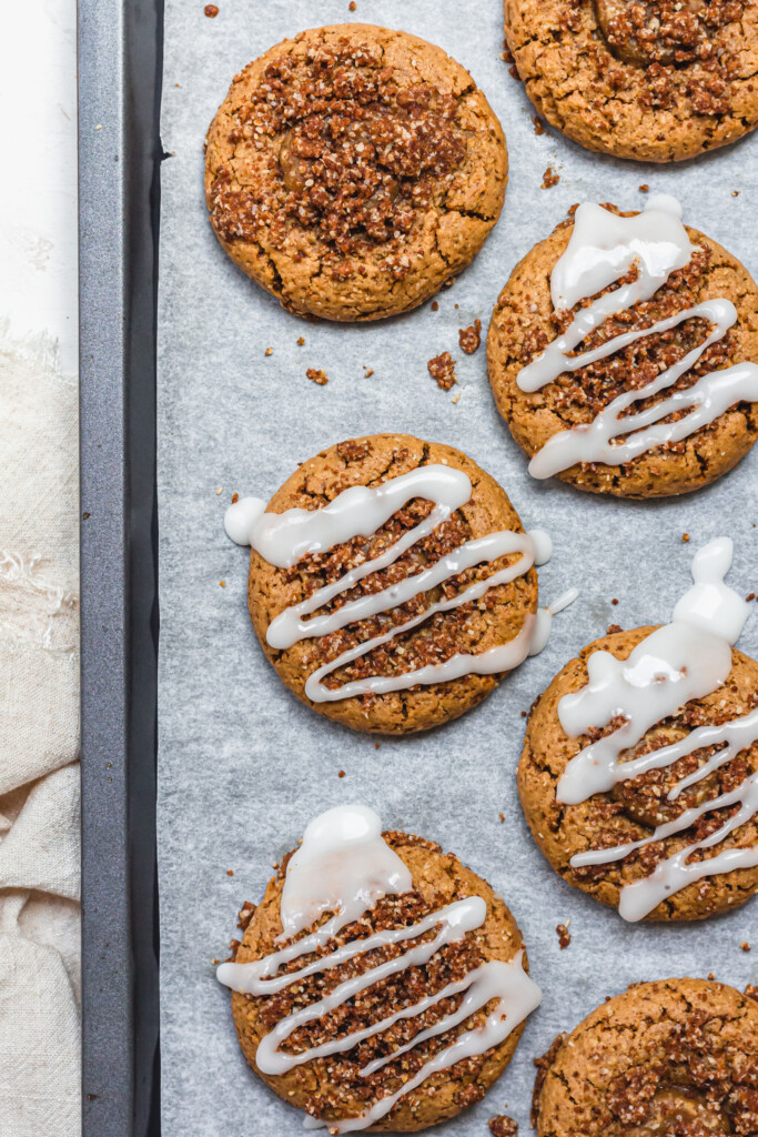 A tray of Cinnamon Streusel Cookies