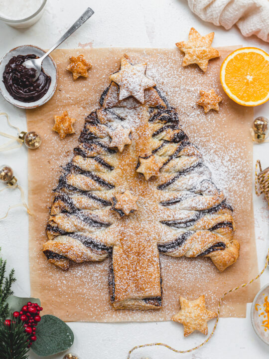 Puff Pastry Nutella Christmas Tree - Rich And Delish