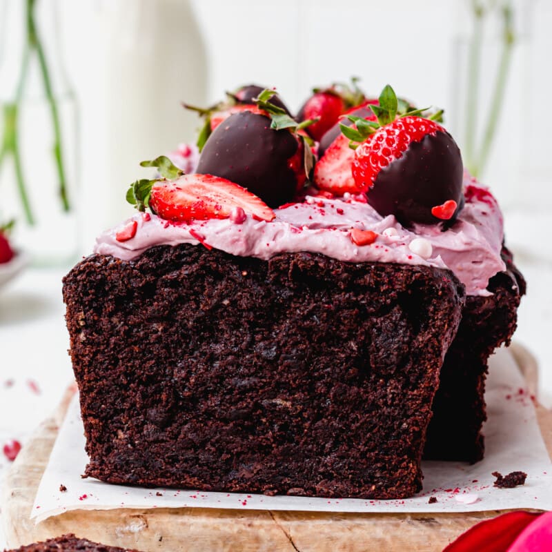Chocolate Strawberry Banana Bread (Vegan GF) -Nourishing Amy