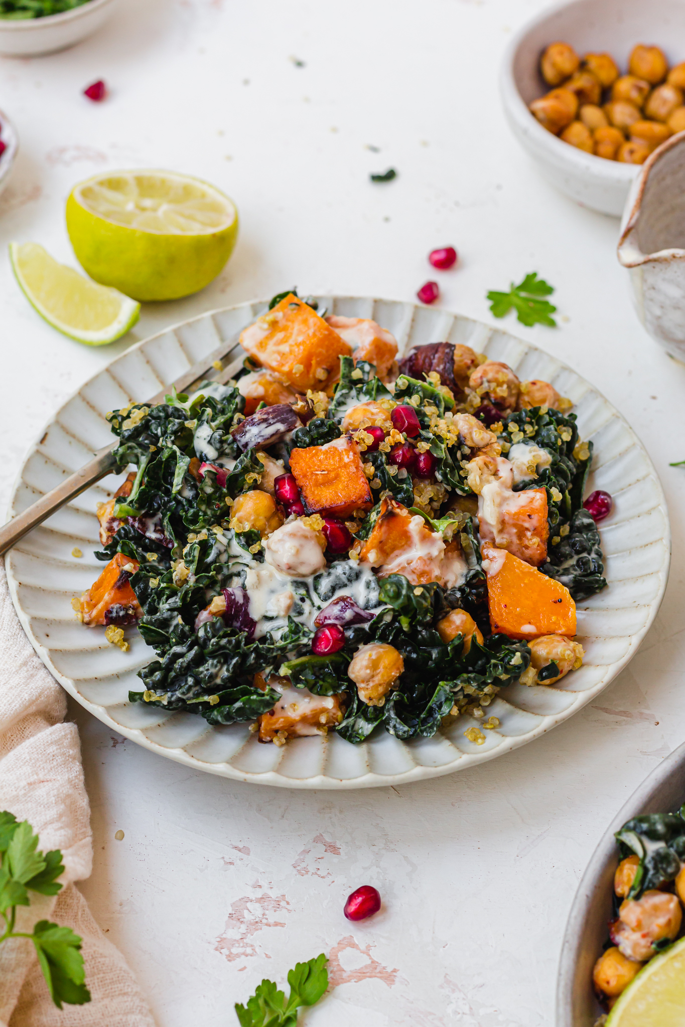 Crispy Quinoa Squash and Kale Salad (Vegan) -Nourishing Amy