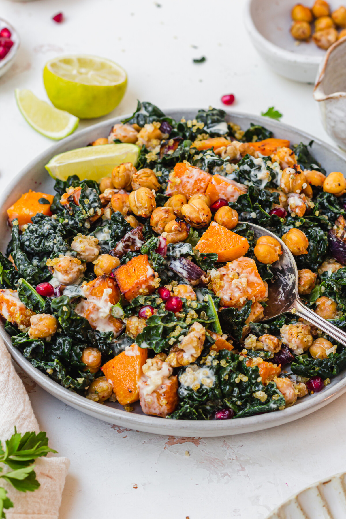 Crispy Quinoa Squash and Kale Salad (Vegan) -Nourishing Amy