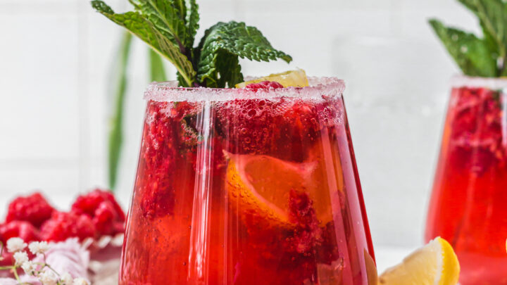 Raspberry Lemon Kombucha Mojito - Nourishing Amy