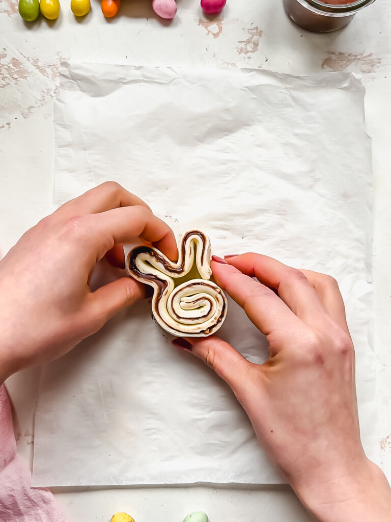 A pastry shaped like an Easter bunny