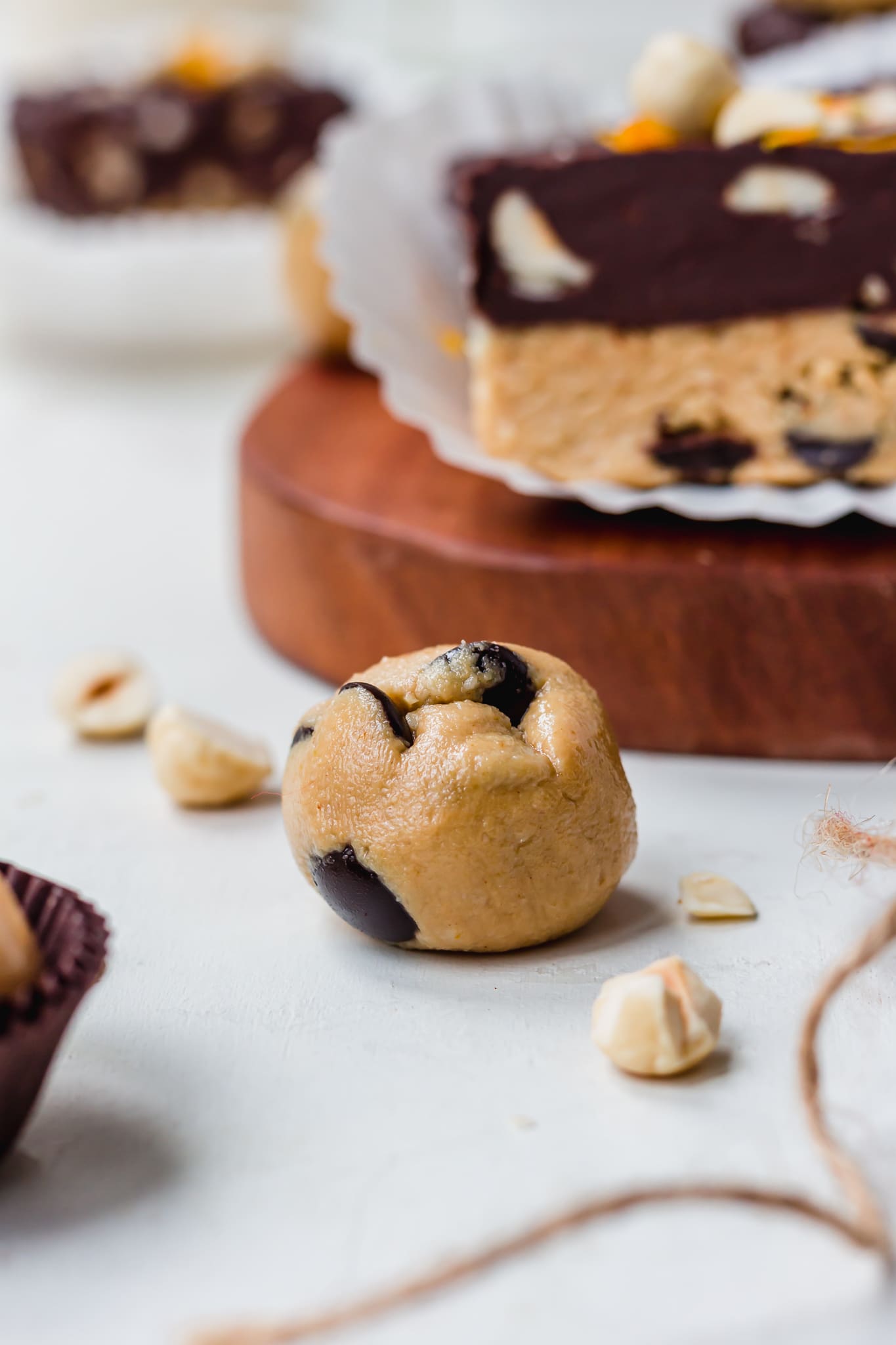 Chocolate Orange Cookie Dough Fudge Cups - Nourishing Amy