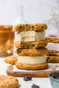 Peanut Butter Cookie Ice Cream Sandwiches - Nourishing Amy