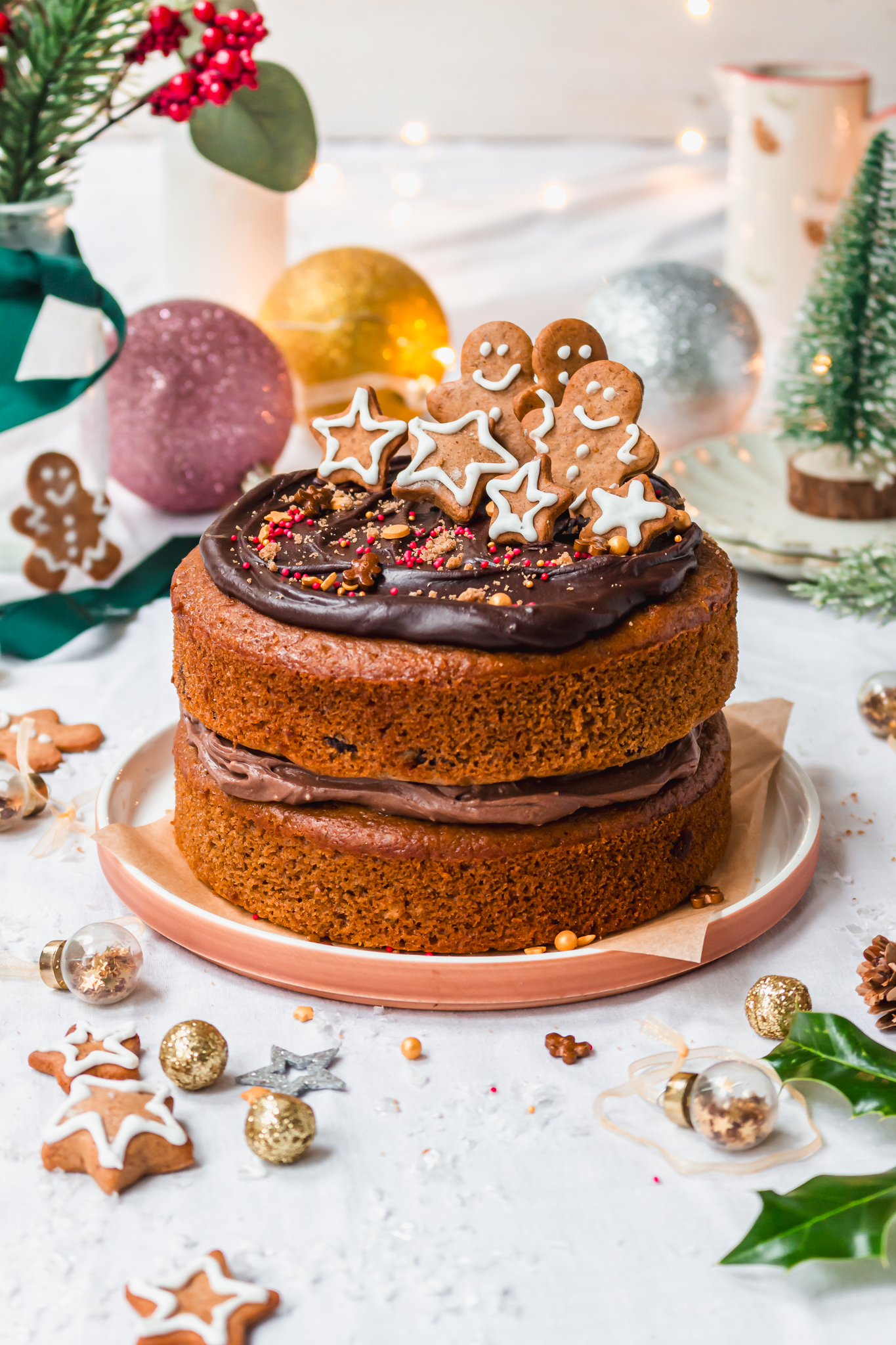 A Chocolate Chip Gingerbread Layer Cake