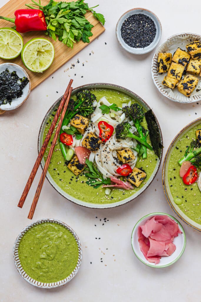 Creamy-Green-Noodle-Bowls-with