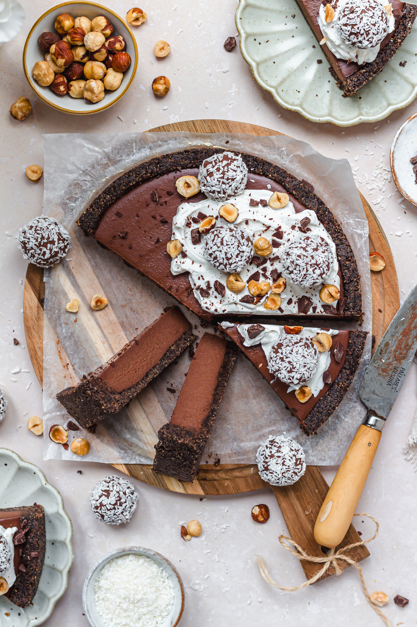 A Double Chocolate Hazelnut Cheesecake
