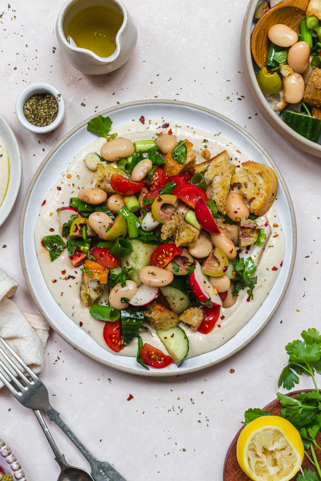 Bruschetta Butterbean Hummus Salad