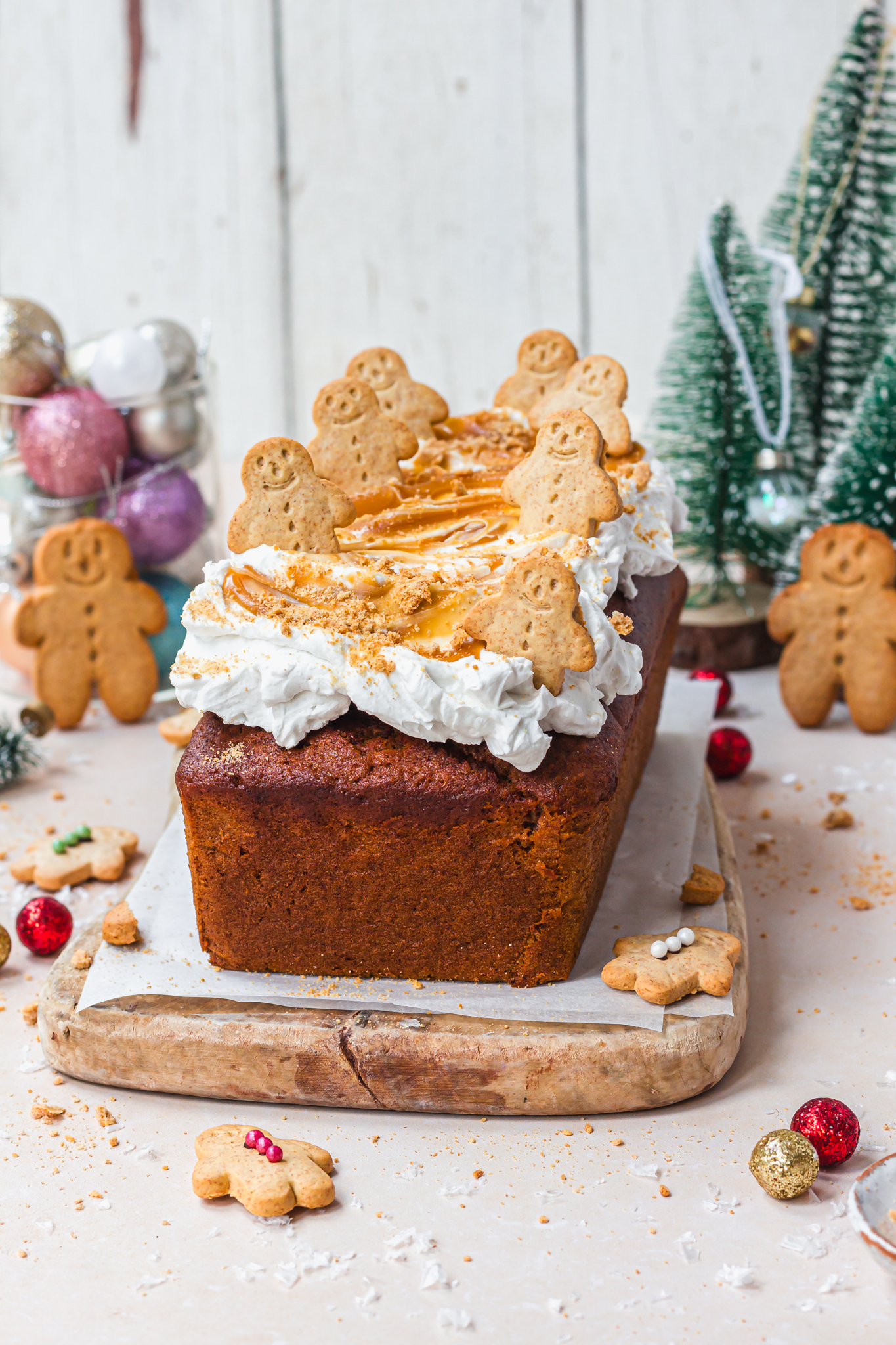 A loaf of Gingerbread Caramel Cake