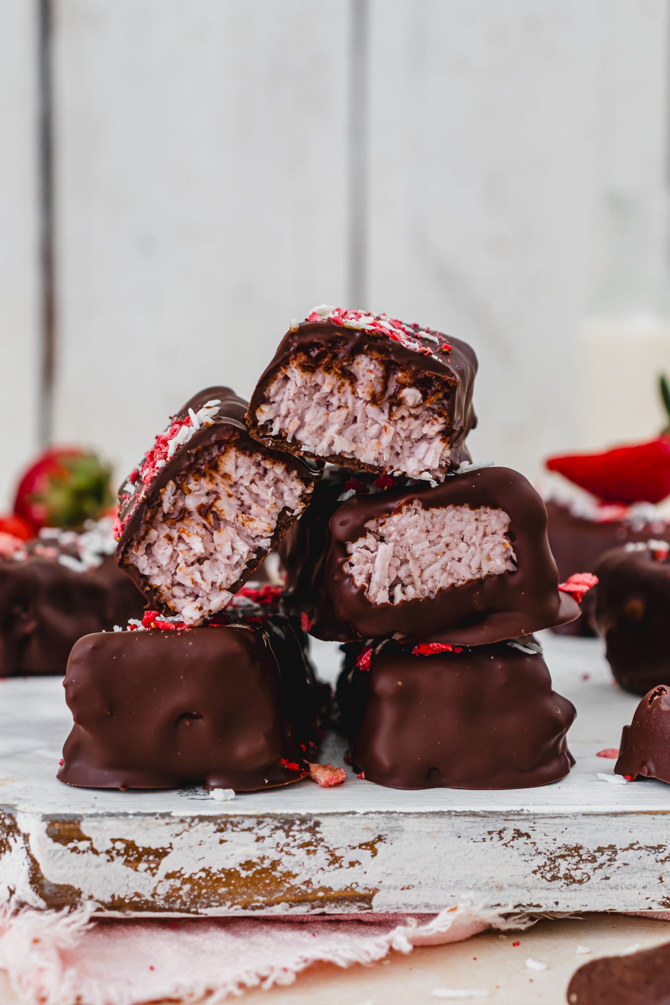 A few Strawberry Coconut Bounty Bars