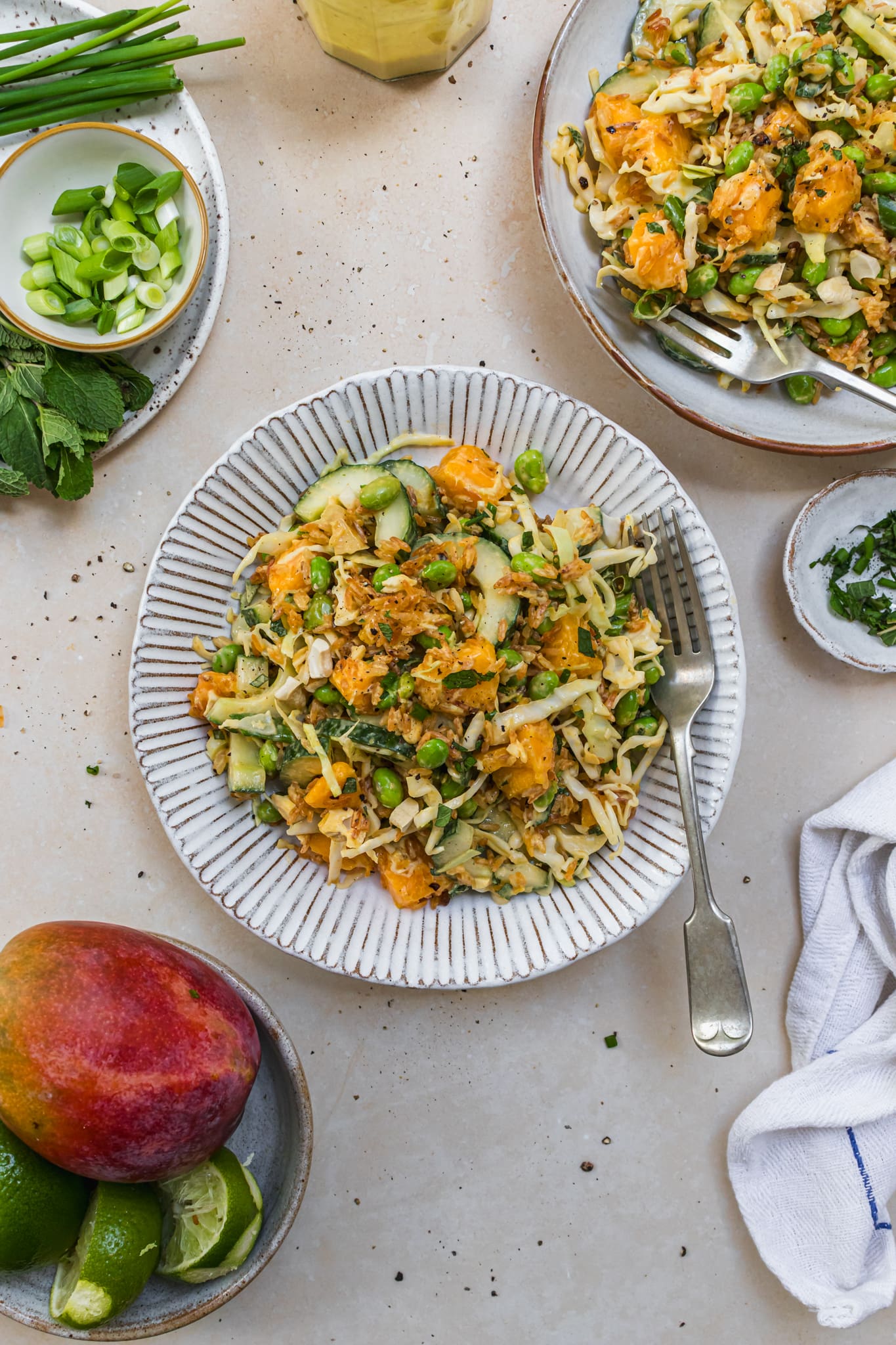 A bowl of Crispy Chilli Rice and Mango Salad
